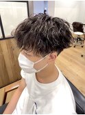 ツイストスパイラル波巻きパーマツイストパーマメンズマッシュ