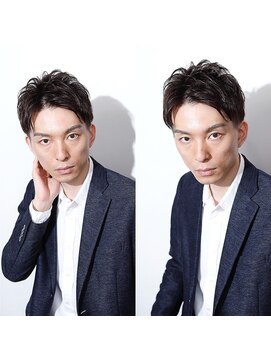 トリム 渋谷(trim.) サーフカール/刈り上げセンターパート/ブルーブラック[渋谷]