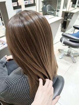 ミック ヘアアンドメイクアップ 高田店(miq Hair&Make up) バレイヤージュ/ハイライト/デザインカラー/ナチュラルブラウン