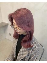 リコヘアー(LiCO HAIR)&nbsp;那覇/イメチェン/ピンクベージュ/アンブレラカラー/前髪