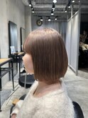 ブリーチあり◎ミルクティー×切りっぱなしボブ