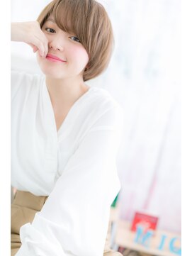 ミック ヘアアンドビューティー 大山店(miq  Hair&Beauty) 目力強調★斜めバングのラブマッシュショート
