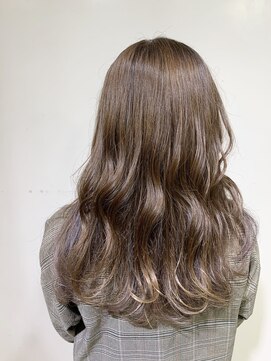 アズール 草加(azule) インナーカラー　『ミルクティー×パープル』