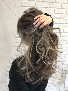 アジールヘア 東上野店(agir hair) ポイントインナーカラー/ミルクティーグレー【上野/東上野】