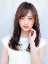 アグノス 青山(Agnos) 小顔カットレイヤーエアリーミディ♪黒髪毛先パーマ