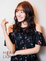 ソーエン ヘアー エイト 札幌駅前店(soen hair eight by HEADLIGHT) シースルーバング無造作ウェーブミディ