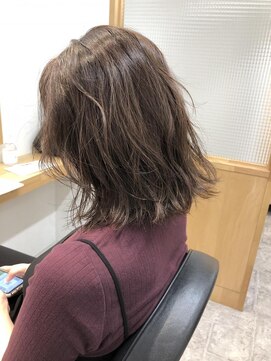 ニア 清澄白河(nir) 〈清澄白河 半個室〉切りっぱなしボブ/ラベンダーベージュ