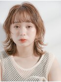 10代20代30代ひし形×無造作カール◆外ハネ小顔ネオウルフ