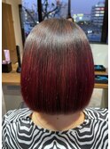 シンプルボブのバレイヤージュ