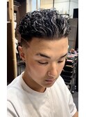極道パーマ神戸三宮メッシュパーマスキンフェードアップバング