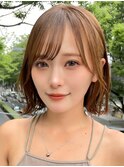 韓国風/インナーカラー/縮毛矯正髪質改善/顔まわり/レイヤー