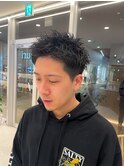 【自由が丘】スパイキーショート×刈り上げ/アッシュブラック