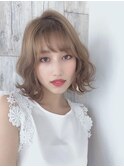 外はね波巻き　ペールベージュ