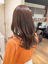 ラファンス 栗林店(LaFENCE)&nbsp;髪質改善カラー/ココアベージュ/セミロング/レイヤーカット