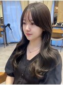 くびれヘア/韓国ヘア/前髪カット/グレージュヘア/阪急豊中