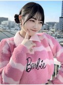 シースルーぱっつんくまさんお団子ヘア