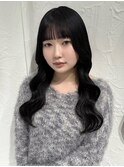 暗髪×レイヤーカット