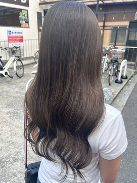 ベルヘアーデザイン 堺東(Belle hair Design) 韓国風レイヤーカットイルミナカラーオリーブグレージュ堺東