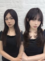 アマトウキョウ アユンチェ(AMA TOKYO×AYUNCHE)&nbsp;韓国ヘア　透明感カラー　2wayバング  レイヤーカット   顔周り