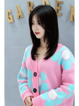 黒髪ロングレイヤー　　髪質改善　