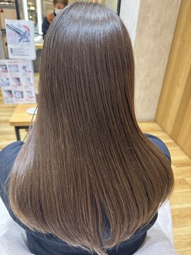 フィゼル あべのルシアス店(Aujua fizelle) 髪質改善カラー×ミルクティーベージュ