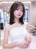 韓国レイヤー顔周りカット透明感カラー髪質改善艶髪シースルー