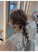 ゆる編みおろしヘアアレンジ