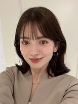 アビー 福岡天神(ABBEY)&nbsp;ミディアムヘアレイヤーカット前髪カット髪質改善トリートメント