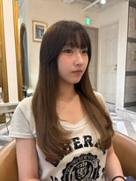 ロンドアベニール 北千住(Lond avenir)&nbsp;ダークパープル/レイヤーボブ/顔周りレイヤー/ミルクブラウン