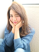 フェリシータ 緑地公園店(felicita) 大人かわいい流しバング♪フェミニンセミディ