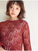 福岡【aoi.】柔らかピンクベージュボブ