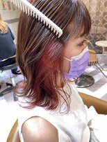 ロンドアベニール 北千住(Lond avenir)&nbsp;インナーカラー　チェリーピンク　西田大樹