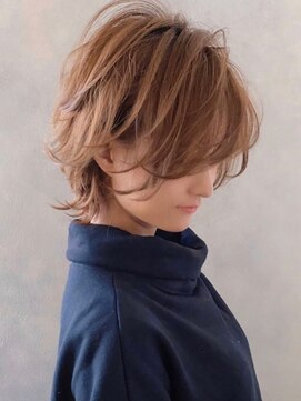 サードバイローラン(THiRD by ROULAND) デジタルパーマミニウルフテラコッタくすみブルー20代30代40代