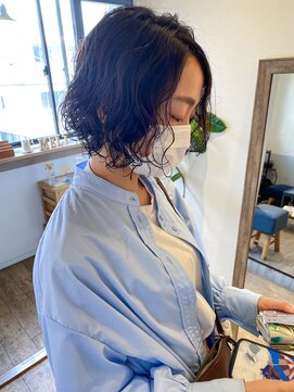 メルト 吉祥寺(melt) 【宮本大輔】ミニボブニュアンスパーマ大人可愛い無造作20代30代