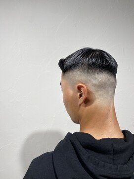 レンゲン(LENGEN) 束感刈り上げビジネス七三ツーブロックアップバング１００4