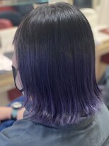 ヘアークリアー 春日部 パープルグラデーションカラー/巻いてもオシャレ/色落ちも◎