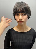大人レディなマッシュショートパーマ