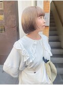 デザインカラー裾カラーブラウン
