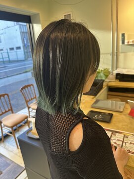 インナーカラー/バレイヤージュカラー/ボブ