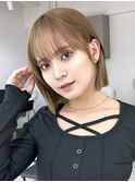 大人ガーリー/似合わせカット/ベージュカラー