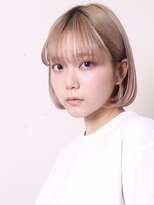 ヨファヘアー 岡本店(YOFA hair)&nbsp;似合わせカット大人ガーリーハイトーンショートボブ0206