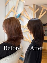 うねりや広がりを卒業！マンツーマンで叶える、思わず触れたくなるような柔らかく艶やかなストレート髪へ♪