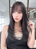大人可愛い春夏カラー◎美髪ストレート髪質改善カラーロングヘア
