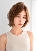 大人可愛いレイヤーボブ×外ハネ抜け感スタイル