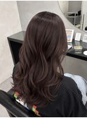ピンクブラウンカラーブリーチなしカラー川越本川越