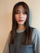 ソレル 用賀(sorel) 切りっぱなしのストレートロング×小顔レイヤー