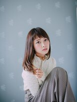 美容室 シープ 小岩店(Seep)&nbsp;ミルクティーカラー×ショートバング【小岩】