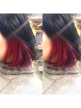 サロンドミルク 原宿(salon de MiLK) 【サロンドミルク原宿】インナーカラー　フラミンゴピンク