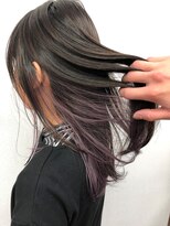 マルクラフ(hair shop Marque Laugh)&nbsp;ブルー×レッドのインナー2トーンカラー