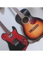 ヘアーエスクールシーユー 枚方T-SITE店(hair S.COEUR×Cu)&nbsp;趣味のギターです！音楽好きの方も是非お待ちしております♪